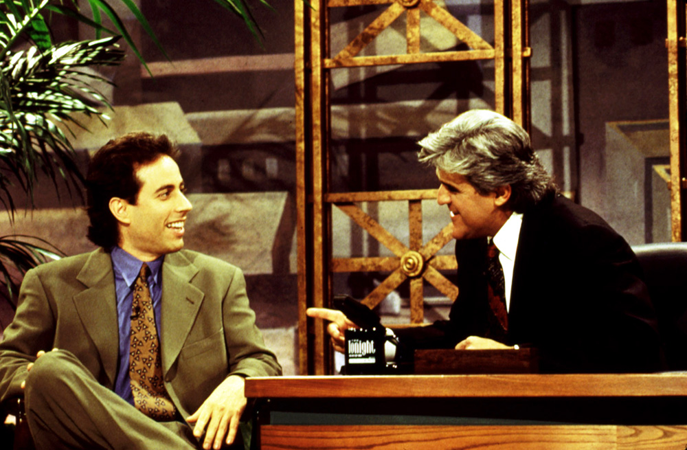 SEINFELD, Jerry Seinfeld, Jay Leno, Season 7.16, 'The Shower Head', aired February 6, 1996. 1990-199