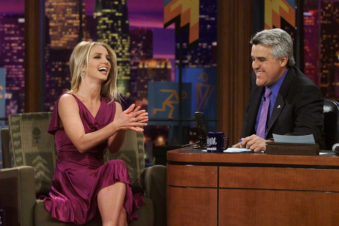 Britney Spears with Jay Leno in 2001