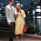 Pete Davidson and Kaley Cuoco filming “Meet Cute.”