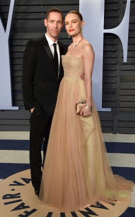 Michael Polish, Kate Bosworth.  Michael Polish, left, and Kate Bosworth arrive at the Vanity Fair Oscar Party, Beverly Hills, California 90th Academy Awards - Vanity Fair Oscar Party, Beverly Hills, USA - March 04, 2018