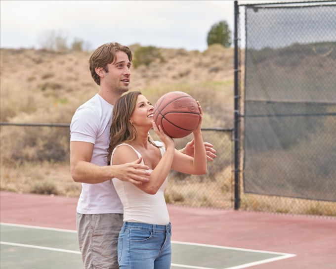 Katie Thurston & Greg Grippo Playing Basketball