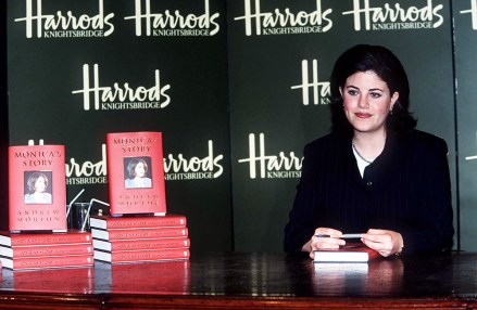 MONICA LEWINSKY BOOK SIGNING AT HARRODS.