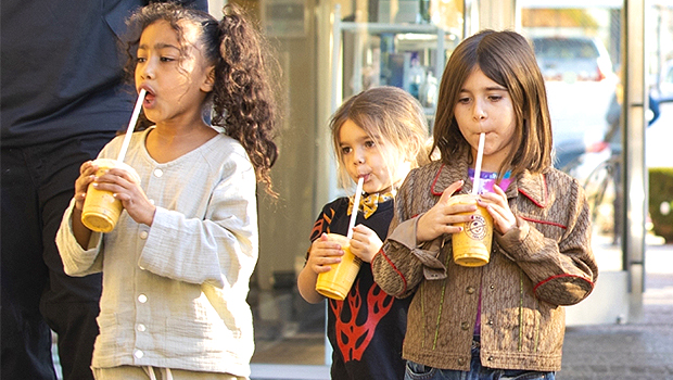 Penelope Disick, 9, & North West, 8, Get Business Savvy With Lemonade & Bracelet Stand — Watch