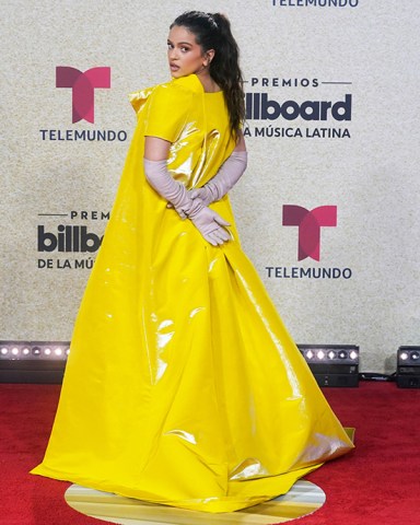 Rosalia arrives at the Billboard Latin Music Awards, at the Watsco Center in Coral Gables, Fla 2021 Billboard Latin Music Awards, Coral Gables, United States - 23 Sep 2021