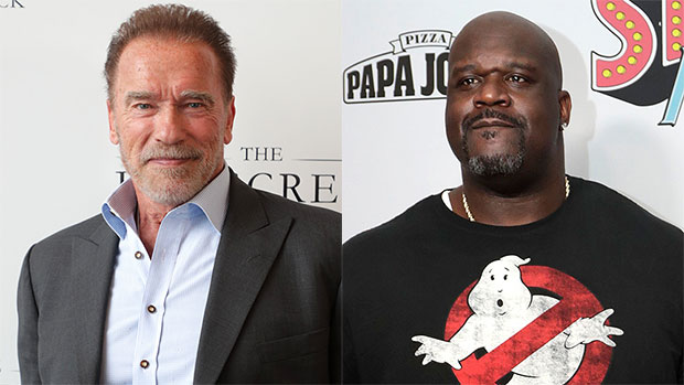 Arnold Schwarzenegger Jokes Shaquille O’Neal Is Standing On A ‘2 Foot Box’ As He Hilariously Towers Over Him