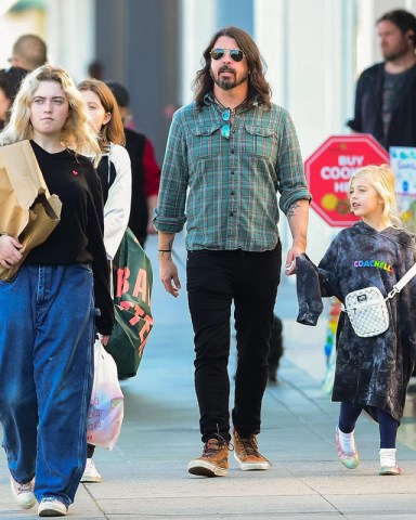Violet Grohl, Dave Grohl and Ophelia Saint Grohl
Dave Grohl out and about, Los Angeles, USA - 16 Feb 2020