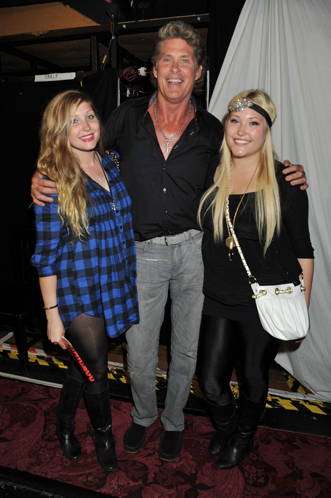 David Hasselhoff With Daughters Hayley & Taylor
