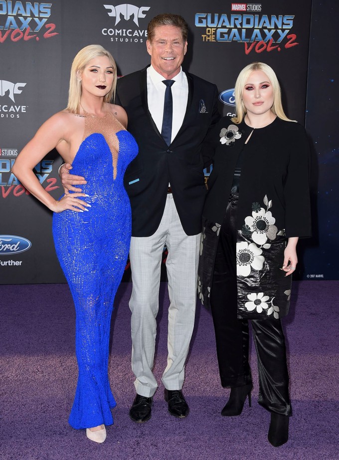 David Hasselhoff With Daughters Taylor & Hayley