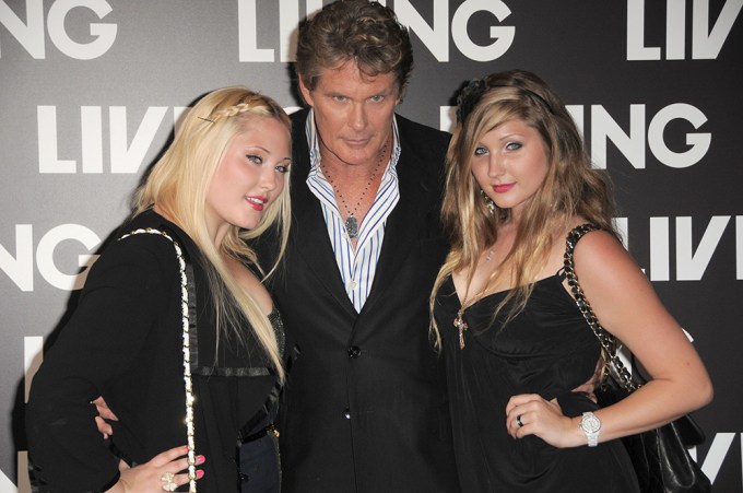 David Hasselhoff With Daughters Hayley & Taylor