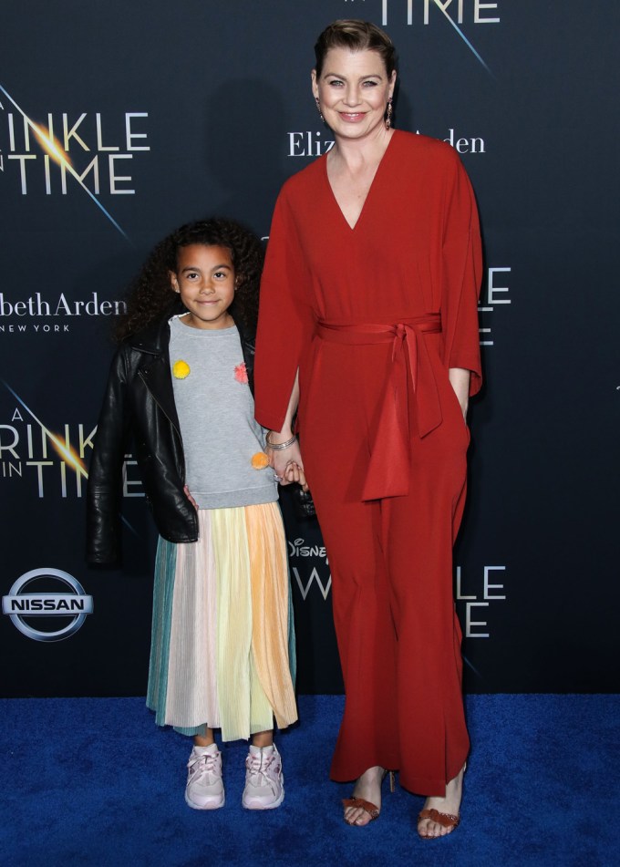 Ellen Pompeo & daughter Stella Luna attend ‘A Wrinkle in Time’ film premiere