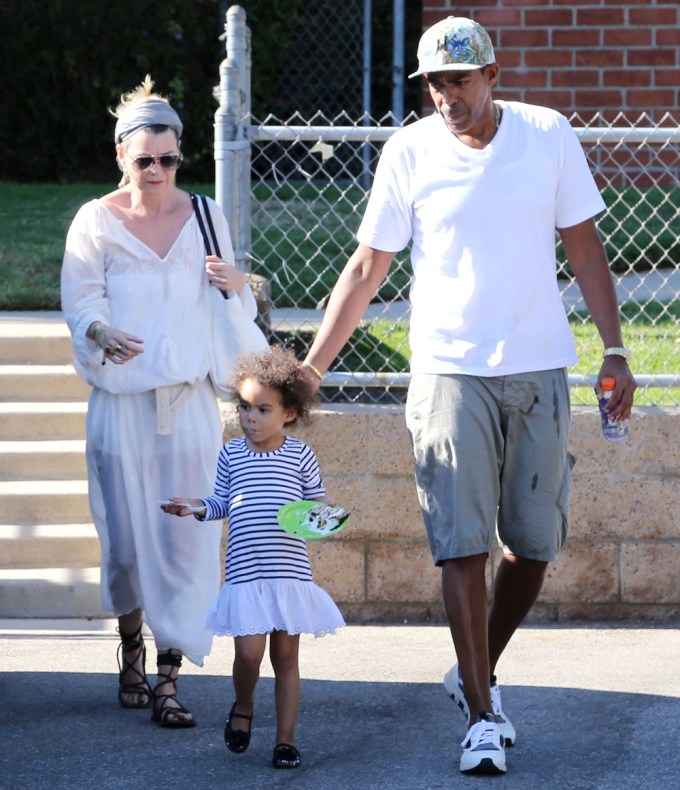 Ellen Pompeo with husband Chris Ivery and daughter Stella Luna