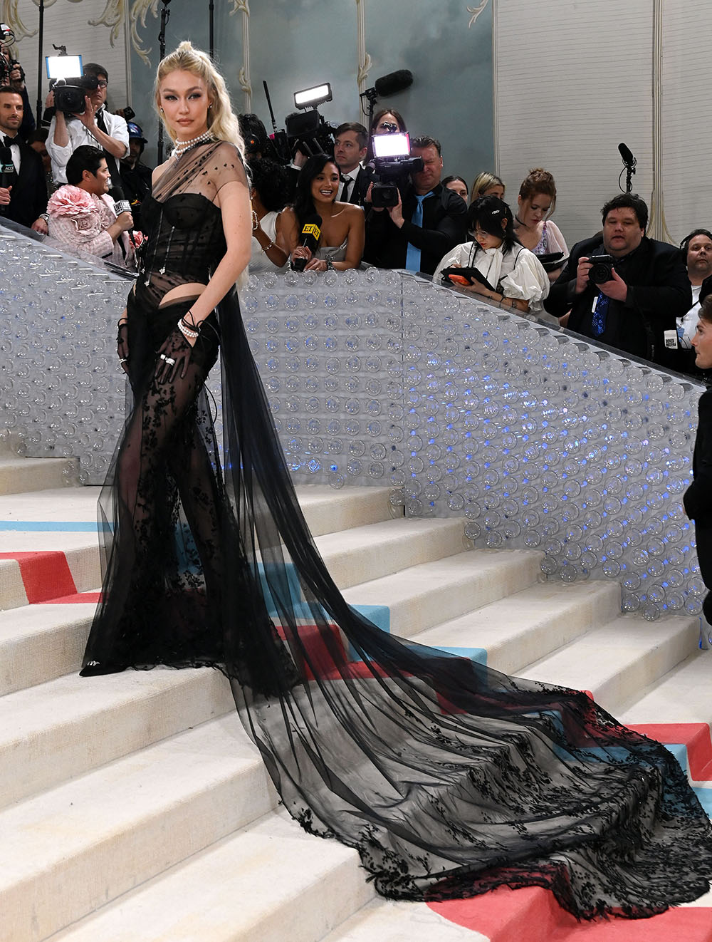 Gigi Hadid Stuns In Red Versace Look At The Met Gala 2022