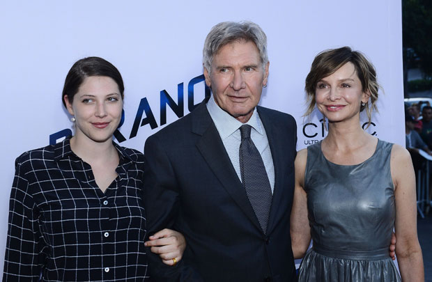 Harrison Ford with wife Calista Flockhart and daughter Georgia 