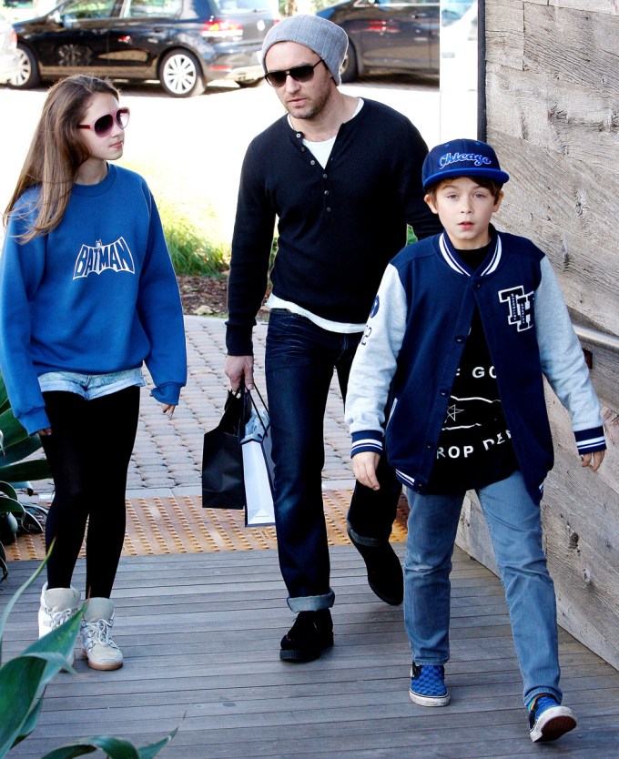 Jude Law Goes Shopping With His Kids