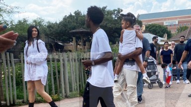 Kylie Jenner & Travis Scott with Stormi