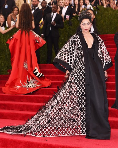 Lady Gaga
Costume Institute Gala Benefit celebrating China: Through the Looking Glass, Metropolitan Museum of Art, New York, America - 04 May 2015
WEARING ALEXANDER WANG FOR BALENCIAGA