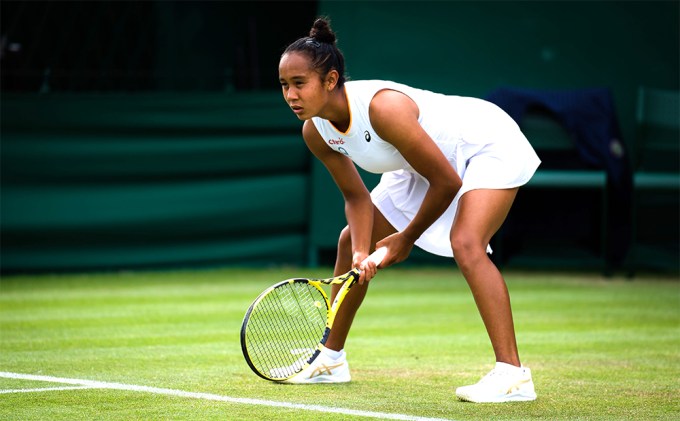 Leylah Fernandez at the 2021 Wimbledon Tournament