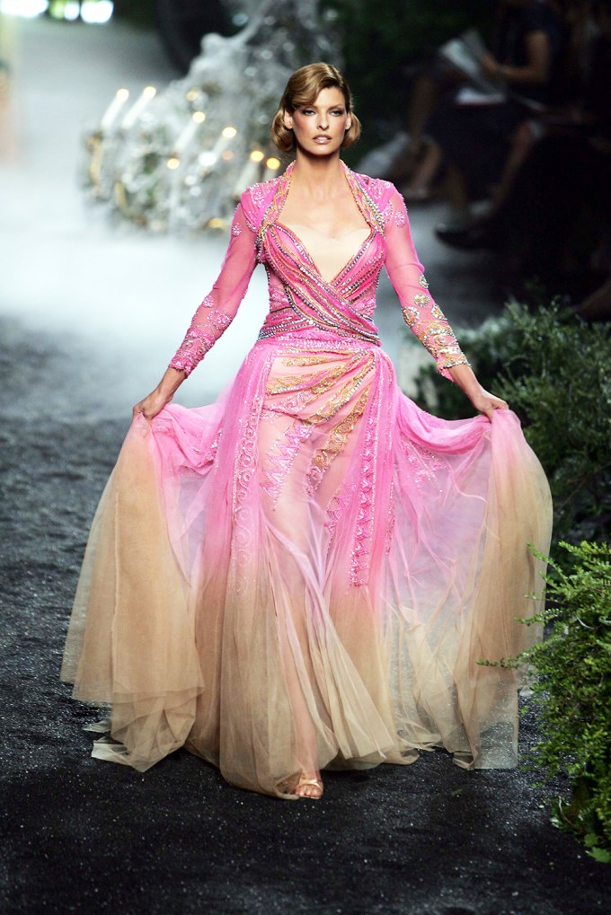 Linda Evangelista Walks Christian Dior