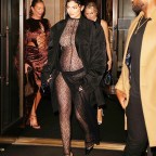 Pregnant Celebs Sheer Outfits