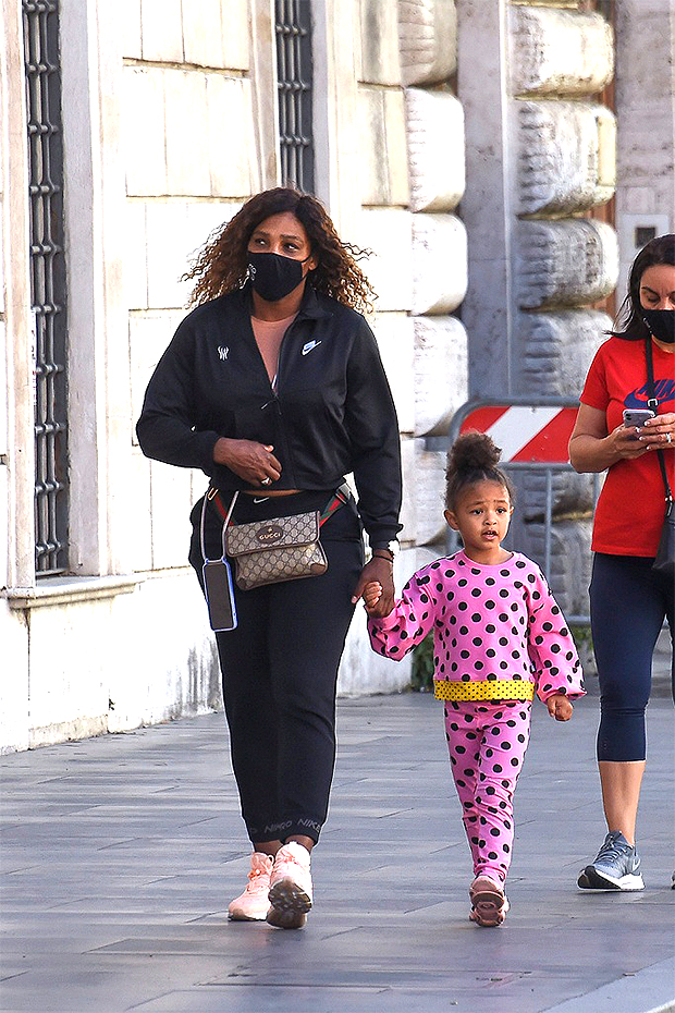 Serena Williams and daughter Alexis Olympia