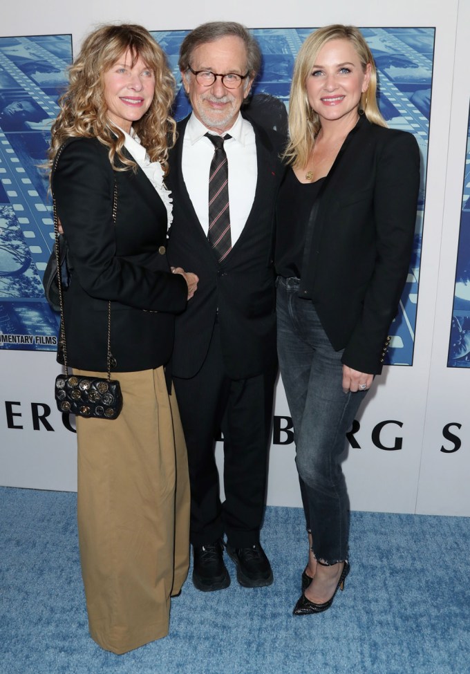Steven Spielberg With His Wife Kate & Daughter Jessica In 2017