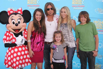 Minnie Mouse, Miley Cyrus, Billy Ray Cyrus and their family Premiere of the film 'High School Musical 2', Anaheim, America - August 14, 2007 Minnie Mouse, Miley Cyrus, Billy Ray Cyrus and family World premiere of 