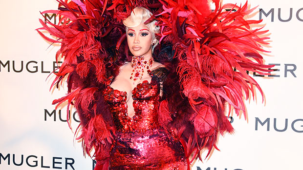 Cardi B Looks Incredible In Plunging Red Dress At PFW 4 Weeks After Welcoming Baby No. 2