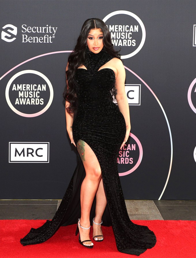 Cardi B at the AMA red carpet rollout