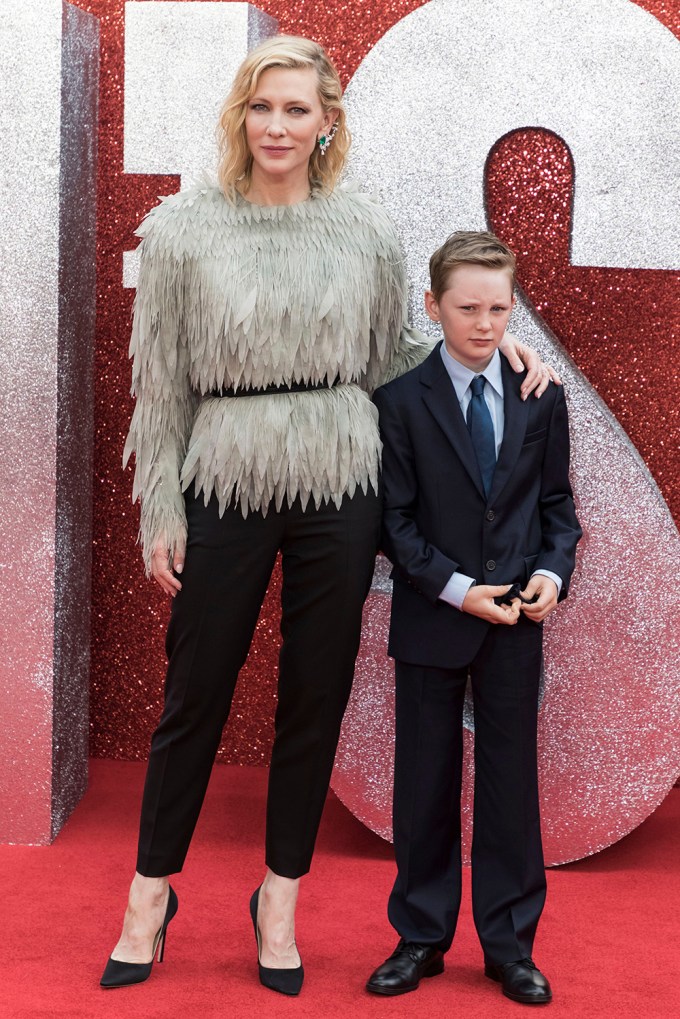 Cate Blanchett Hits The Red Carpet Premiere of ‘Oceans 8’ With Son Ignatius
