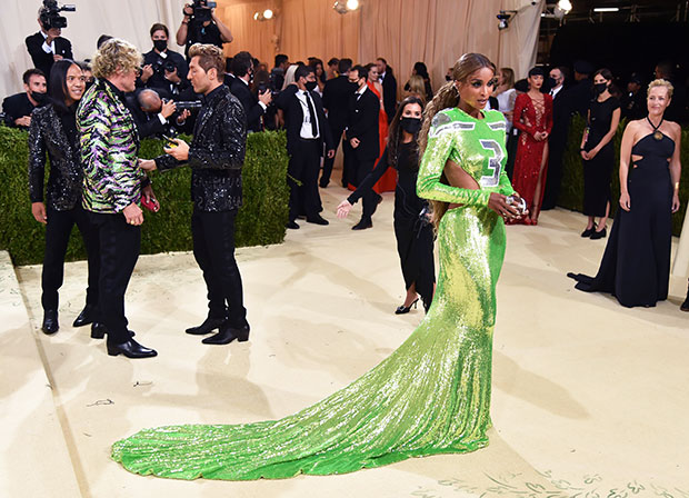 Ciara Dresses as Husband Russell Wilson in Football Jersey at Met