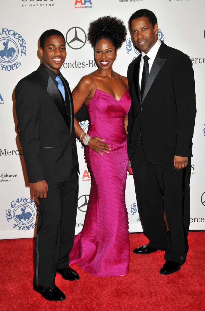 Denzel Washington and his family at the 30th Carousel of Hope Ball