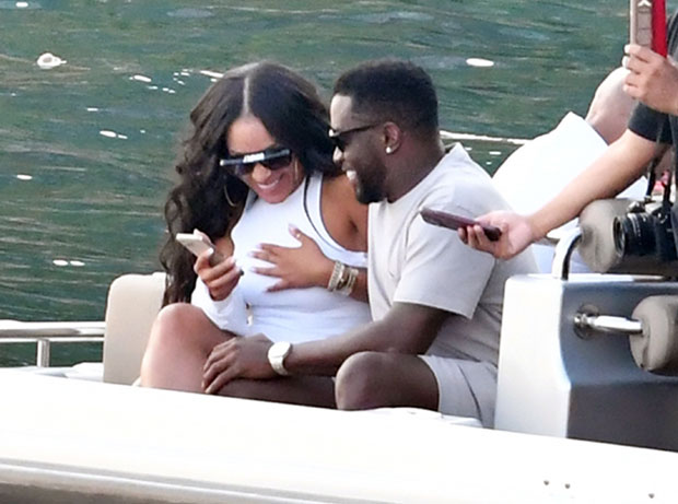 Diddy & New Love Joe Chavis Get Cozy On Yacht In Italy — Pics – Hollywood  Life