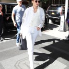 *EXCLUSIVE* Gigi Hadid steps out in all white during NYFW