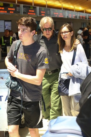 Liam Flockhart, Harrison Ford ve Calista Flockhart Harrison Ford ve Calista Flockhart LAX Uluslararası Havalimanı'nda, Los Angeles, ABD - 28 Haziran 2017