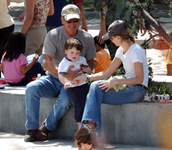 Harrison Ford & Calista Flockhart Share A Casual Easter Sunday With Son Liam In 2004