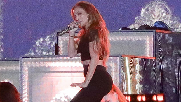 J.Lo Looks Sensational In A Black Crop Top & Leggings During Rehearsals With Ja Rule — Photos