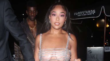 Jordyn Woods puts on a VERY racy display in revealing chain dress as she  celebrates her birthday