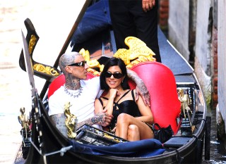 Kourtney Kardashian and Travis Barker enjoying a gondola ride in Venice, ItalyKourtney Kardashian and Travis Barker gondola ride in Venice, Italy - 30 Aug 2021