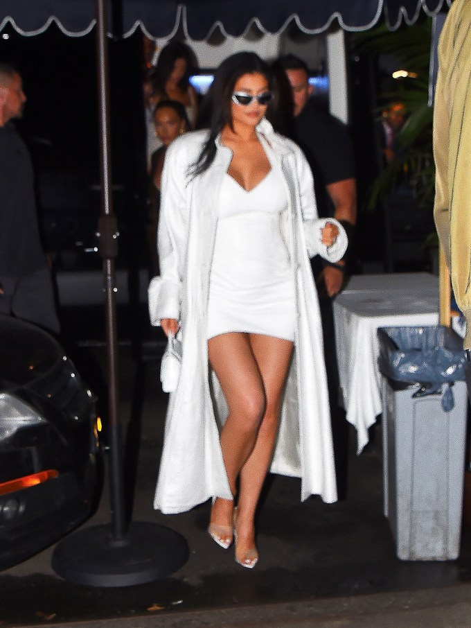 Kylie Jenner wears all white for dinner in NYC