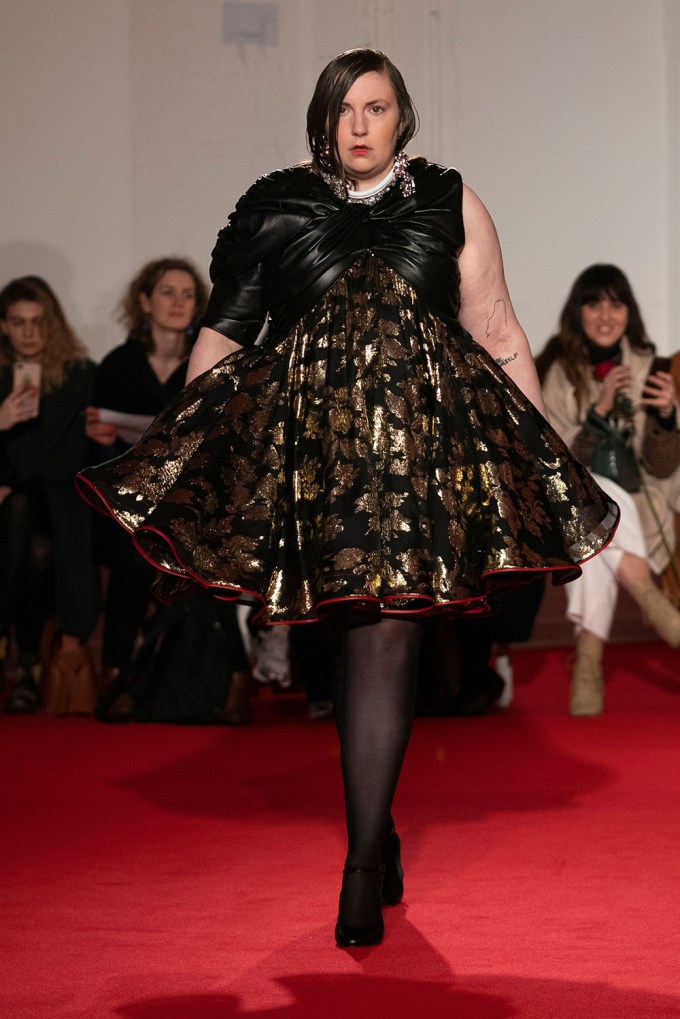Lena Dunham at London Fashion Week in 2020