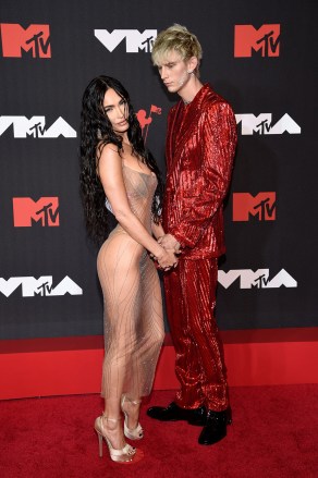 Megan Fox, left, and Machine Gun Kelly arrive at the MTV Video Music Awards at Barclays Center, in New York
2021 MTV Video Music Awards - Arrivals, New York, United States - 12 Sep 2021