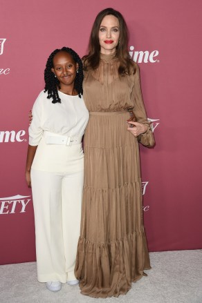 Zahara Jolie-Pitt, from left, and Angelina Jolie arrive at Variety's Power of Women: Los Angeles, at the Wallis Annenberg Center in Beverly Hills, Calif
Variety's Power of Women: Los Angeles, Beverly Hills, United States - 30 Sep 2021