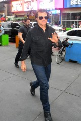 New York, NY - *EXCLUSIVE* - Tom Cruise greets his fans as he is seen arriving at AMC in Times Square. The actor has been in the city promoting his latest Mission impossible film and was all smiles as he arrived at the theater trailed by sister Lee and his son Connor. It was unclear if daughter Suri who lives in the city with Tom's ex Katie Holmes was invited to the event. Pictured: Tom Cruise, Connor Cruise BACKGRID USA 9 JULY 2023 BYLINE MUST READ: JosiahW / BACKGRID USA: +1 310 798 9111 / usasales@backgrid.com UK: +44 208 344 2007 / uksales@backgrid.com *UK Clients - Pictures Containing Children Please Pixelate Face Prior To Publication*