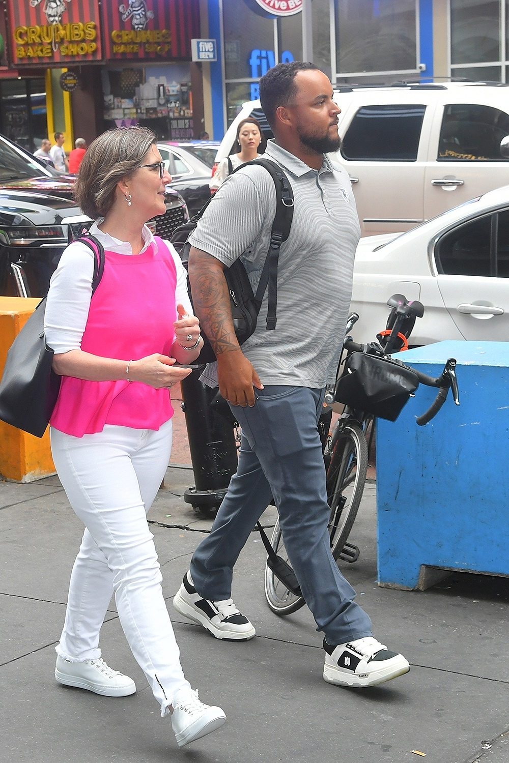 *EXCLUSIVE* Was Suri invited?  Tom Cruise arrives at AMC in Times Square with son Connor and sister Lee.