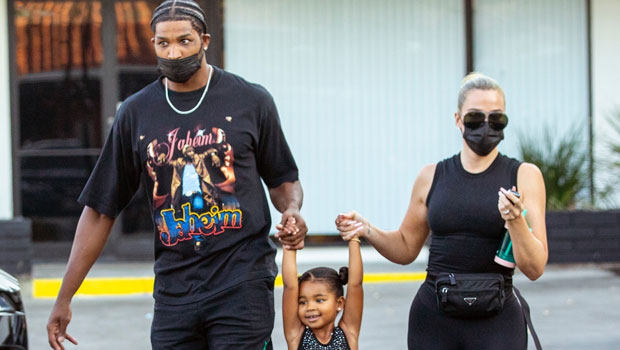 tristan thompson and khloe kardashian with daughter true