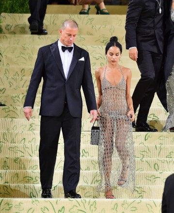 New York, NY  - Channing Tatum and Zoe Kravitz leave the MET Gala hand in handPictured: Channing Tatum, Zoe KravitzBACKGRID USA 13 SEPTEMBER 2021 USA: +1 310 798 9111 / usasales@backgrid.comUK: +44 208 344 2007 / uksales@backgrid.com*UK Clients - Pictures Containing ChildrenPlease Pixelate Face Prior To Publication*