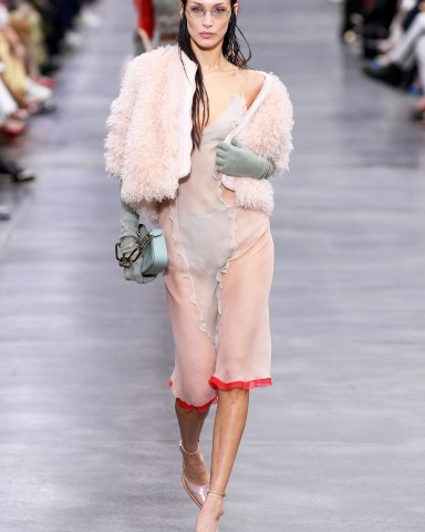 Bella Hadid on the catwalk Fendi show, Runway, Autumn Winter 2022, Milan Fashion Week, Italy - 23 Feb 2022