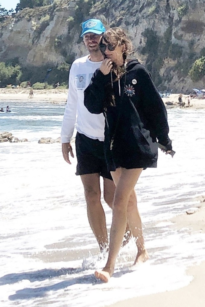 Dakota Johnson And Chris Martin On The Beach