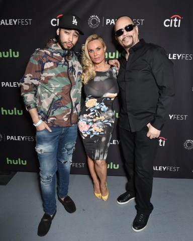 Tracy Marrow Jr, Nicole Coco Austin and Ice T
'An Evening with Dick Wolf' event, Arrivals, PaleyFest 2016, Los Angeles, America - 19 Mar 2016