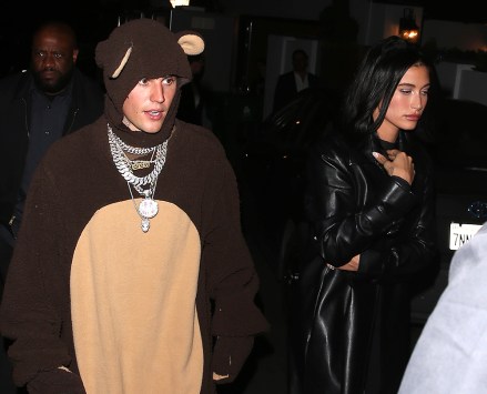 Justin Bieber and Hailey Bieber in costume seen leaving an A-List Halloween Party in West Hollywood, CVA. 31 Oct 2021 Pictured: Justin Bieber, Hailey Bieber. Photo credit: MEGA TheMegaAgency.com +1 888 505 6342 (Mega Agency TagID: MEGA800914_001.jpg) [Photo via Mega Agency]